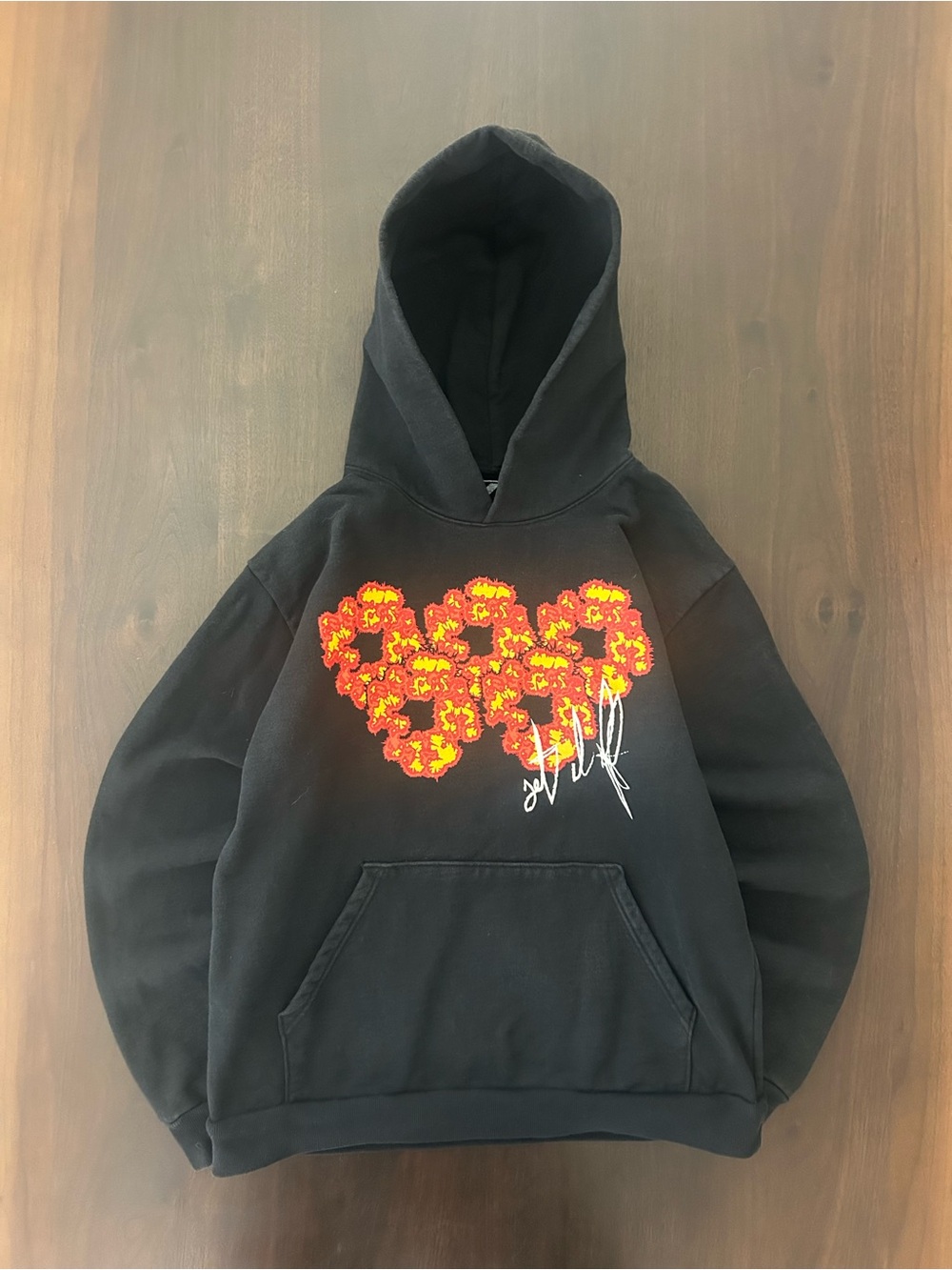 Denim Tears x Offset Set It Off 5 Rings Graphic Pullover Wreath Hoodie Black Men